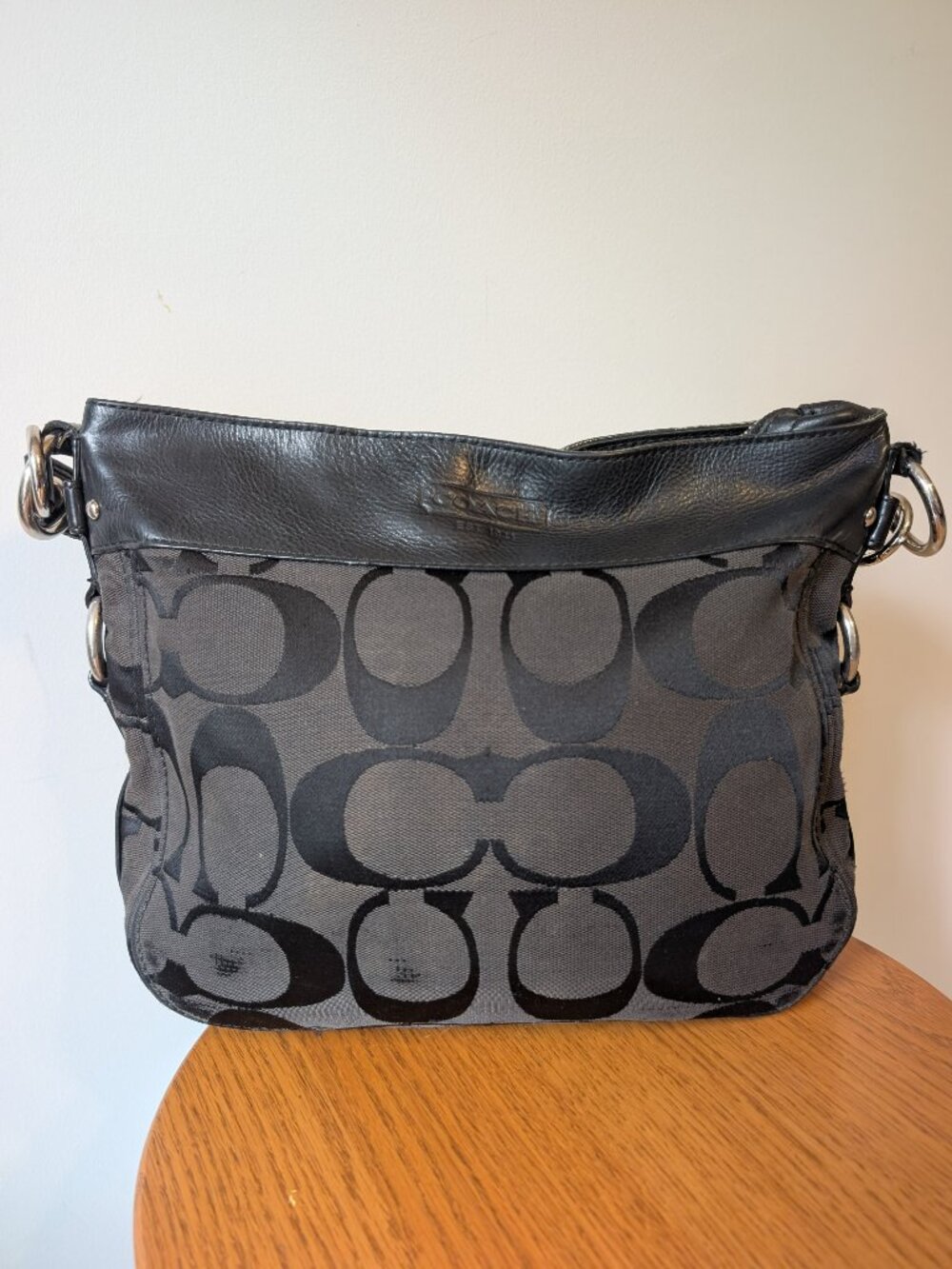 Coach F14708 Signature Medium Zoe Hobo/Shoulder Bag